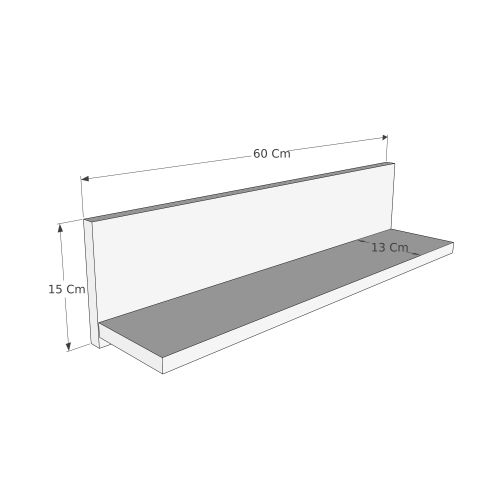 Shelf - Walnut, White Walnut
White Wall Shelf slika 5