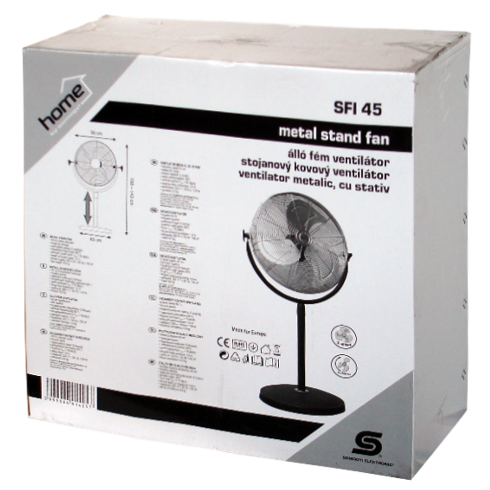 home Ventilator sa postoljem, 3 brzine, metalne lopatice, 100W - SFI 45 slika 2