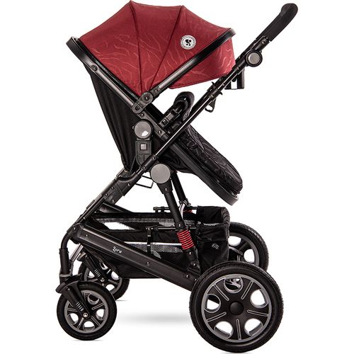 LORELLI LORA LUXE Red Elephants Kolica 3u1: Košara + Autosjedalica + Zimska Navlaka (0mj+) - (do 15kg/96cm) slika 6