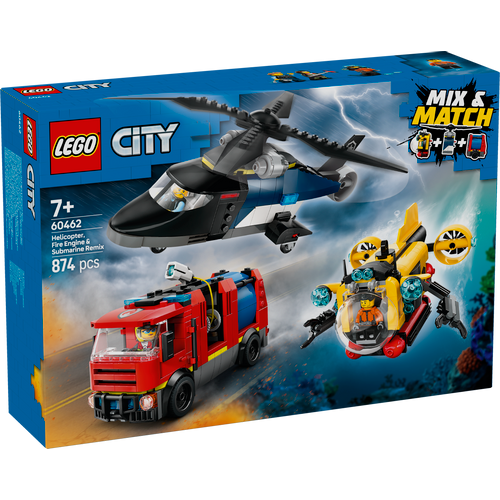 LEGO® CITY 60462 Helikopter, vatrogasni kamion i podmornica slika 1