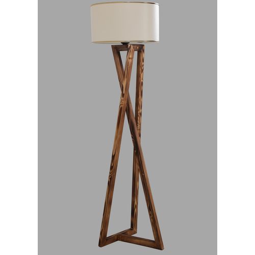 Maçka Yanık Lambader Silindir Finli Krem Erkametli Copper Floor Lamp slika 2