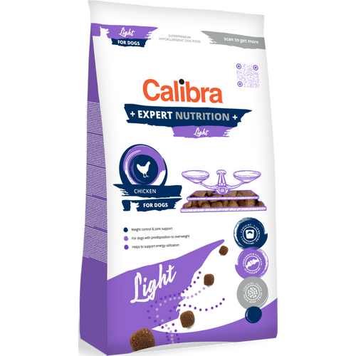 Calibra Dog EN Light, potpuna i uravnotežena superpremium hipoalergena dehidrirana hrana za odrasle pse koji trebaju smanjiti tjelesnu masu, 12 kg slika 1