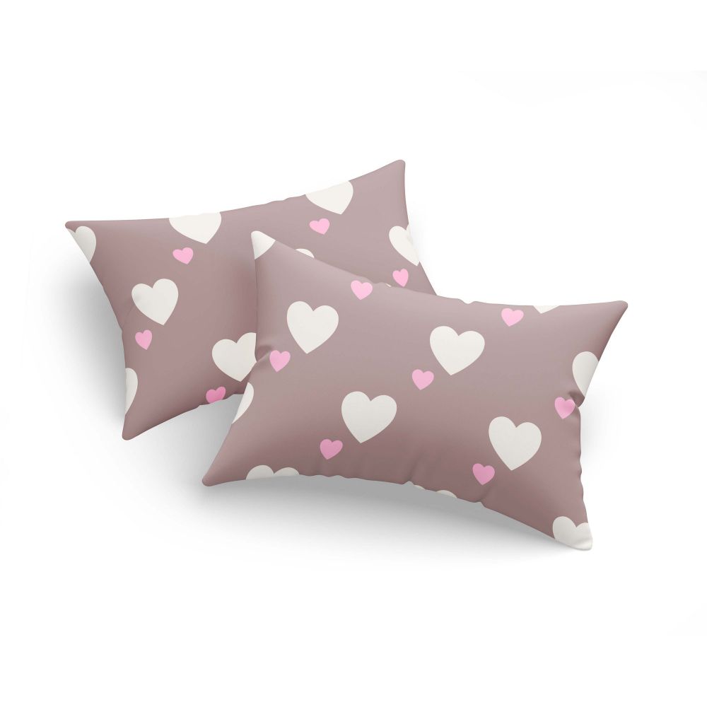 Pillowcase set (2 pieces) Herz - colours: Dusty Rose slika 1