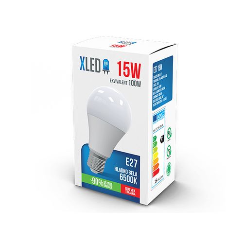 XLED E27 15W HB LED SIjalica 6500K,220V,1300Lm,Hladno Bela slika 1