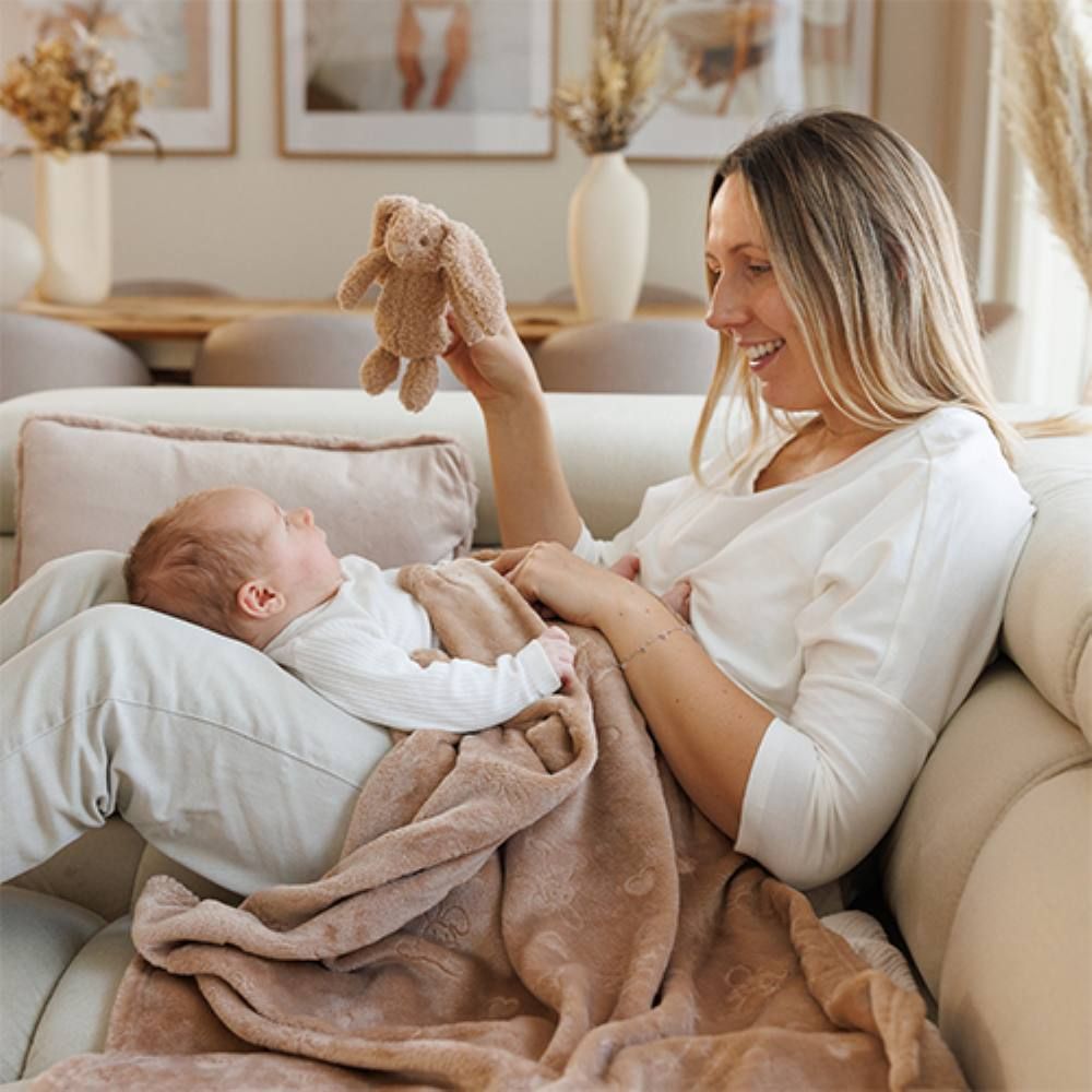 BabyOno Soft touch dekica i plišanac zeko, 75x100 cm slika 5