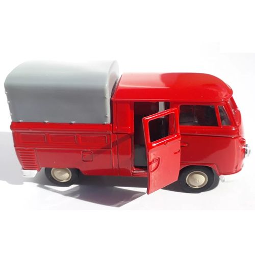 VW T1 double cabin pickup red 1:34 slika 3