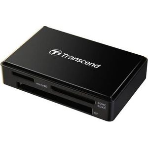 Transcend TS-RDF8K2 Card reader, RDF8, USB 3.1 Gen 1, SDHC UHS-I, SDXC UHS-I, micro SDHC UHS-I, micro SDXC UHS-I, and UDMA7 CompactFlash, Black 