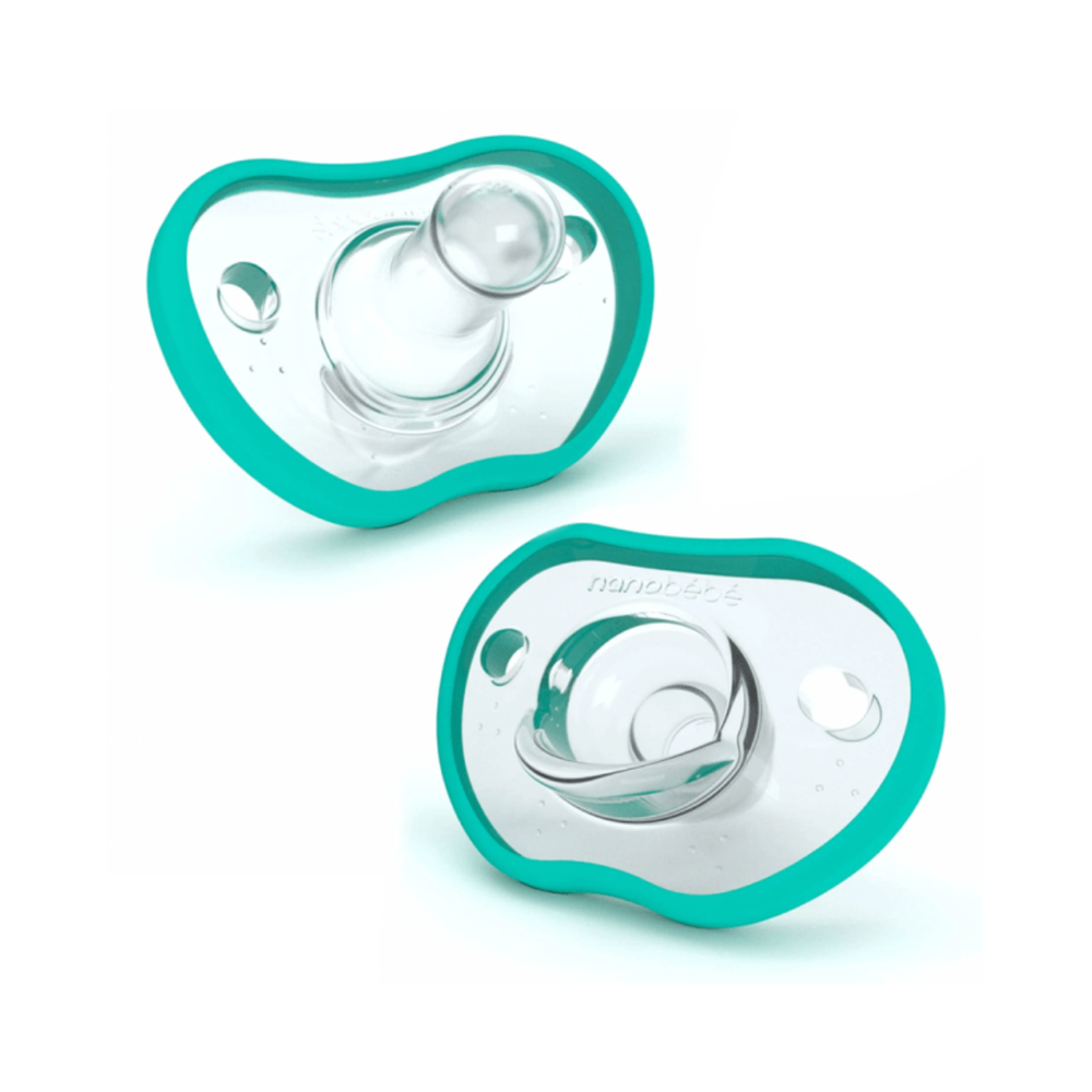 Nanobébé® Silikonska duda varalica Flexy 0-3mj, 2kom - Tirkiz slika 1