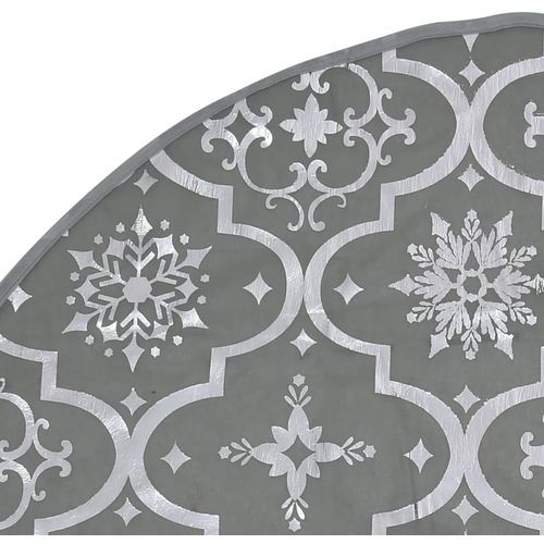 Luksuzna podloga za božićno drvce s čarapom siva 150 cm tkanina slika 6