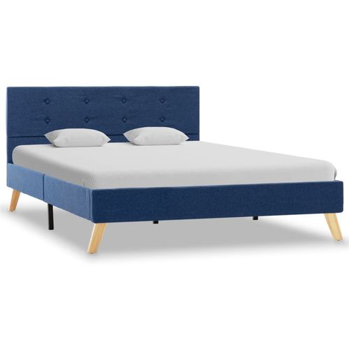 Okvir za krevet od tkanine plavi 120 x 200 cm slika 1