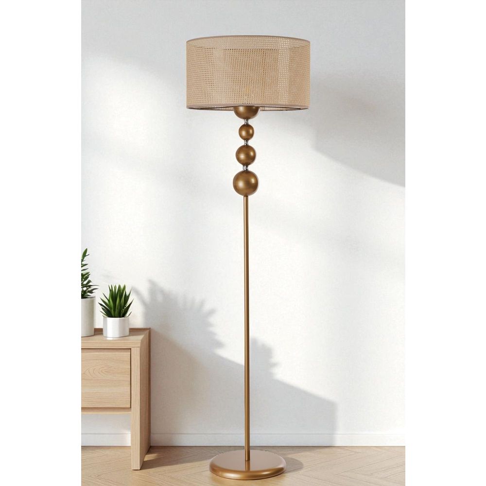 Opviq Podna lampa 269, bež, zlatna slika 1