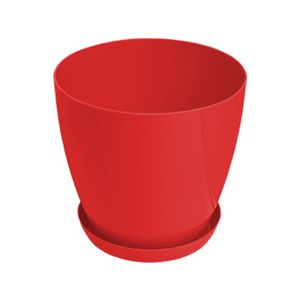 Gardino Saksija LUX 28cm sa podmetacem crvena
