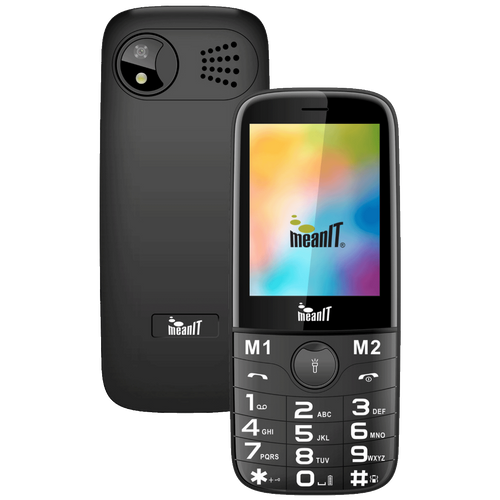 MeanIT Telefon mobilni, 2.8" ekran, Dual SIM, Led lampa - SENIOR 20, Crni slika 2