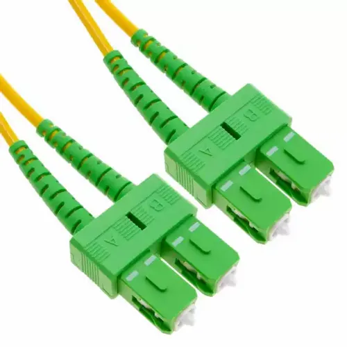 SC-APC / SC-APC singlemode duplex fiber adapter, APC (angle-polished connectors) slika 1