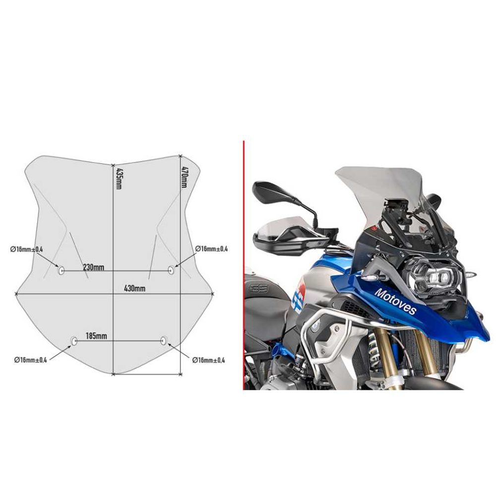 Givi vjetrobran 5124D za BMW R 1250 GS Adventure (19 > 22) slika 1
