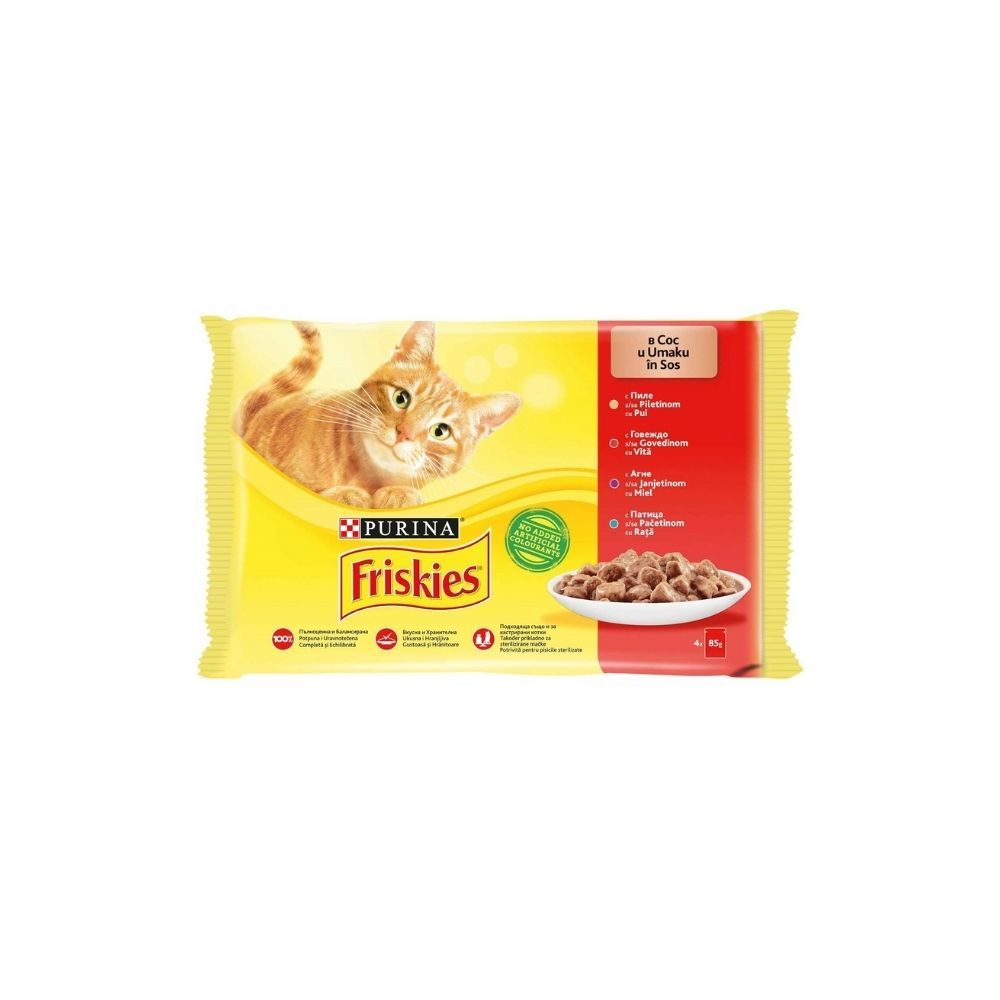 Friskies Cat Multipack meso u umaku 4x85g slika 1