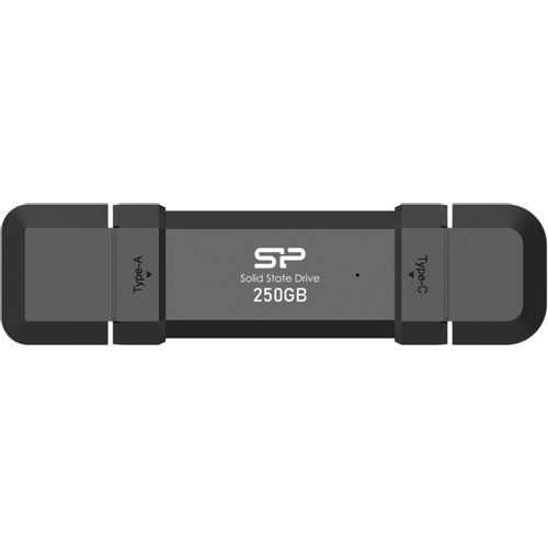 Portable Stick-Type SSD 250GB, DS72, USB 3.2 Gen 2 Type-C/Type-A, Read up to 1050MB/s, Write up to 850MB/s, Black slika 1
