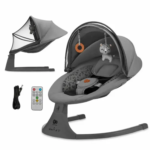 Kinderkraft Električna njihaljka LUMI 2, Dark Grey slika 2