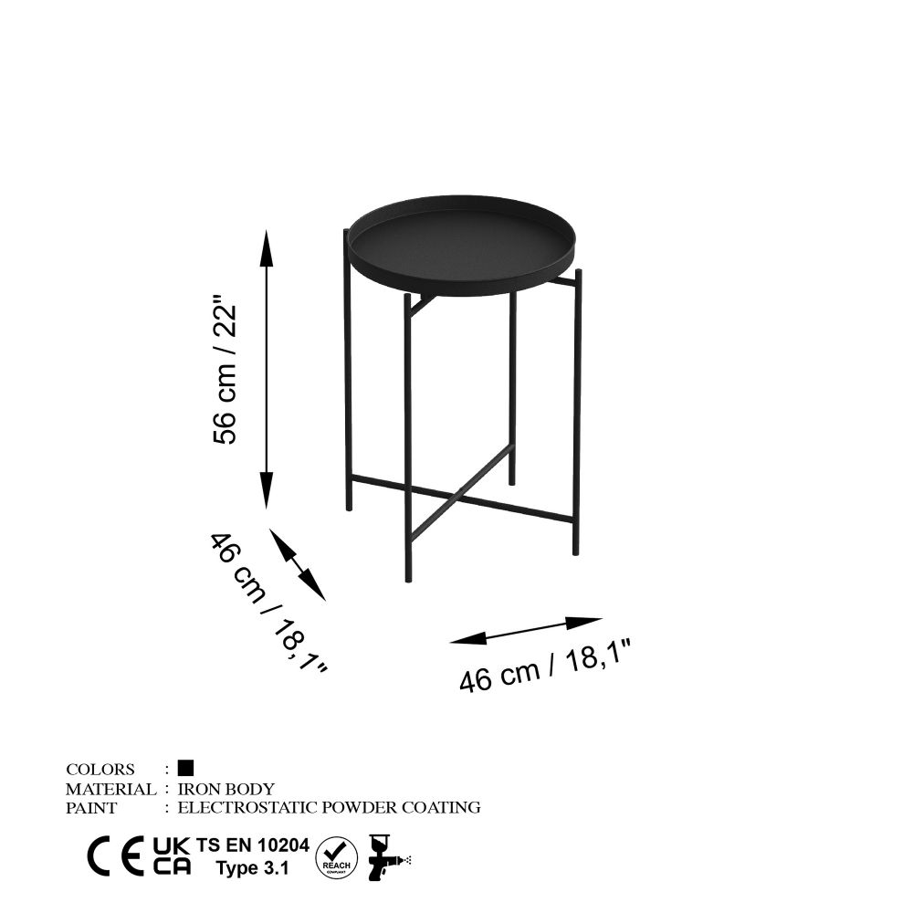 Crni Stolić za Kafu Shb-007 slika 6