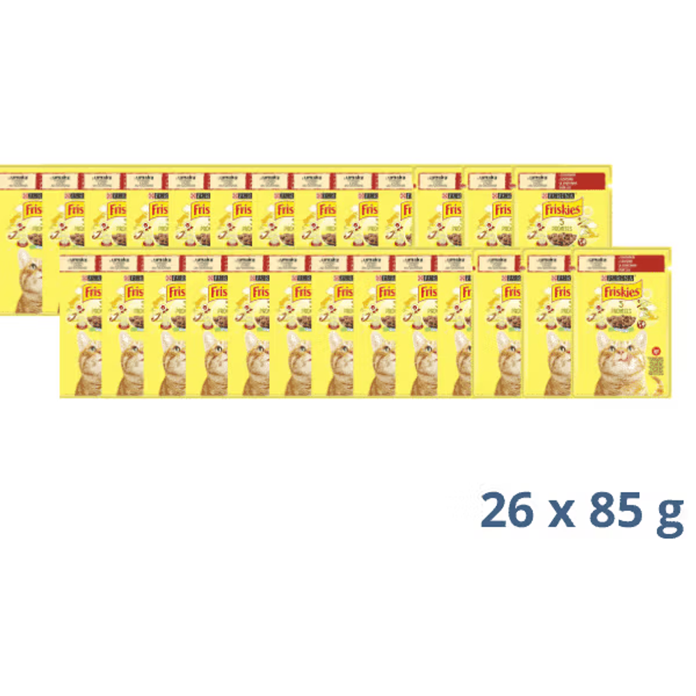 Friskies mokra hrana za mačke Govedina 26x85g  XXL slika 3