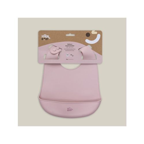 InterBaby Silikonski podbradak za bebe - Dark Pink slika 1