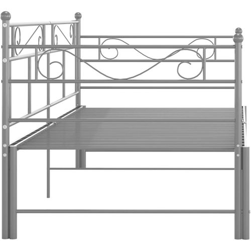 Okvir za krevet na razvlačenje sivi metalni 90 x 200 cm slika 8