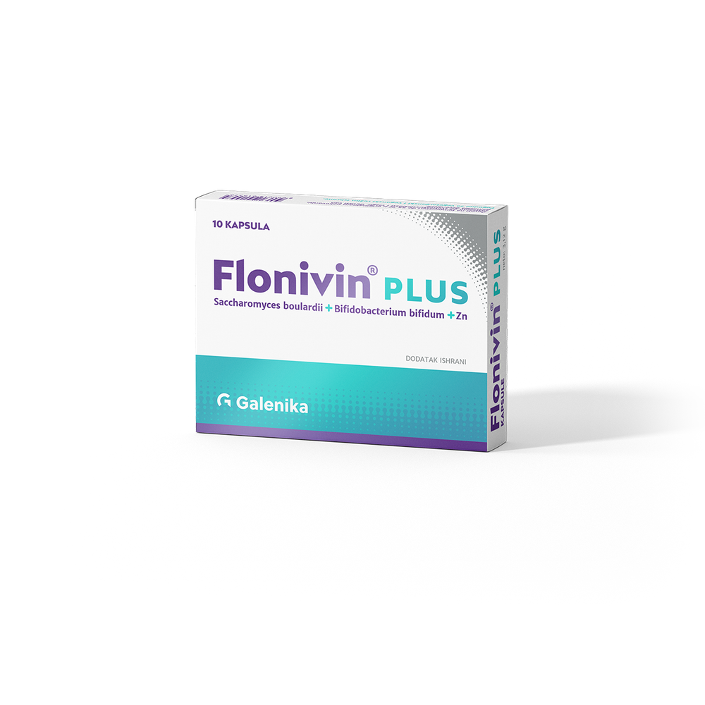 FLONIVIN PLUS 10 CPS - Probiotski Dodatak za Zdravlje Digestivnog Sistema slika 1