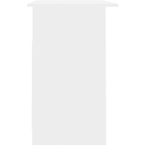 Radni stol s ladicama visoki sjaj bijeli 110x50x76 cm iverica slika 11
