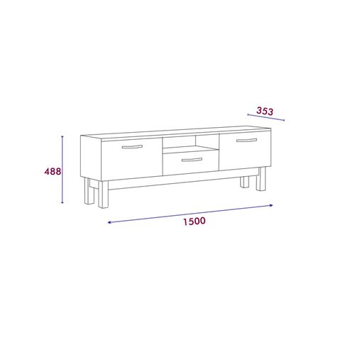 Suzi - White White TV Stand slika 5