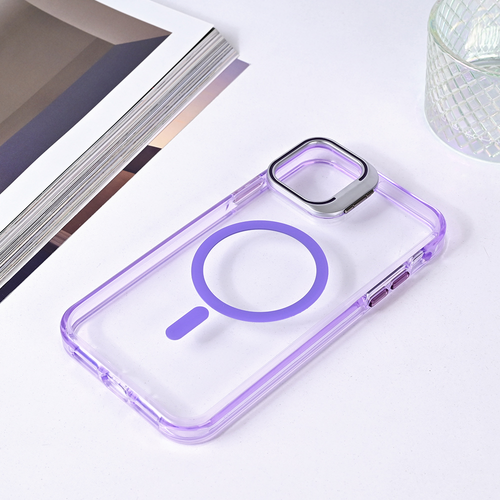 Torbica Magsafe transparent za iPhone 11 6.1 ljubicasta slika 5