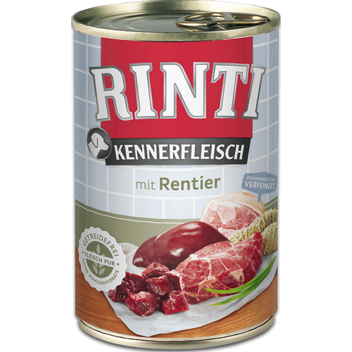 RINTI Kennerfleisch mit Rentier, hrana za pse s mesom soba, 400 g slika 1