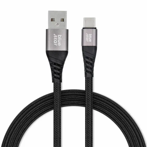 Blue Star pleteni kabel s USB A na Lightning 2.4A konektorom slika 2