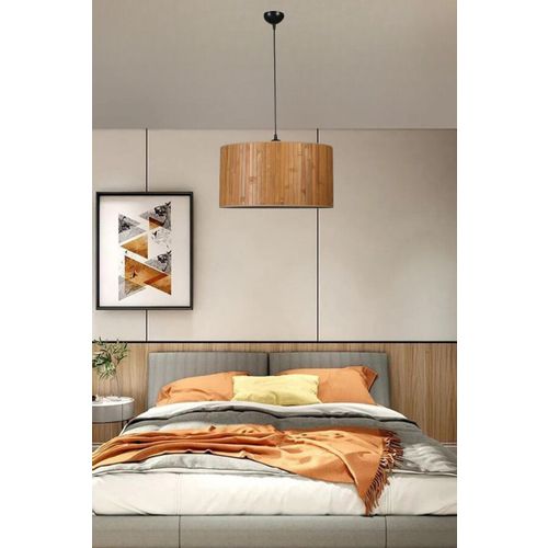 Bambu 01 Abajurlu Tekli Sarkıt Avize Walnut
Black Chandelier slika 2