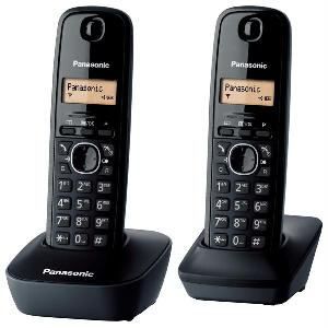 PANASONIC telefon KX-TG1612FXH DUO crni