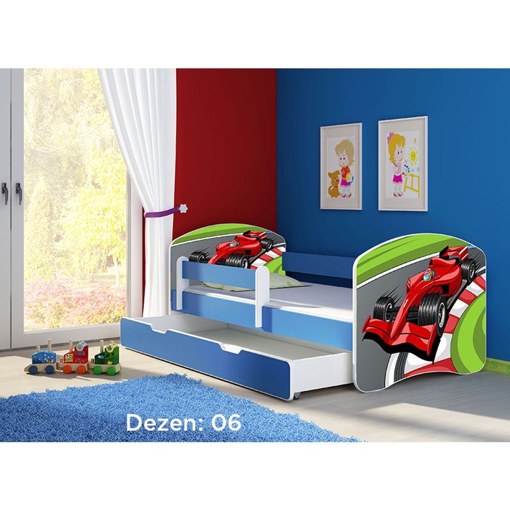 ACMA Dječiji krevet Acma II sa ladicom Blue - 140x70cm - Dezen 06 slika 2