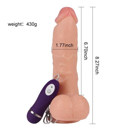 Shequ Adam realistični dildo 21cm s daljinskim upravljačem slika 4