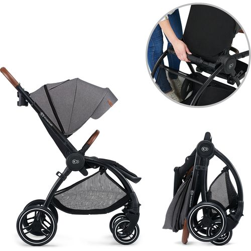 Kinderkraft Kolica Evolution Cocoon 2u1, siva slika 12