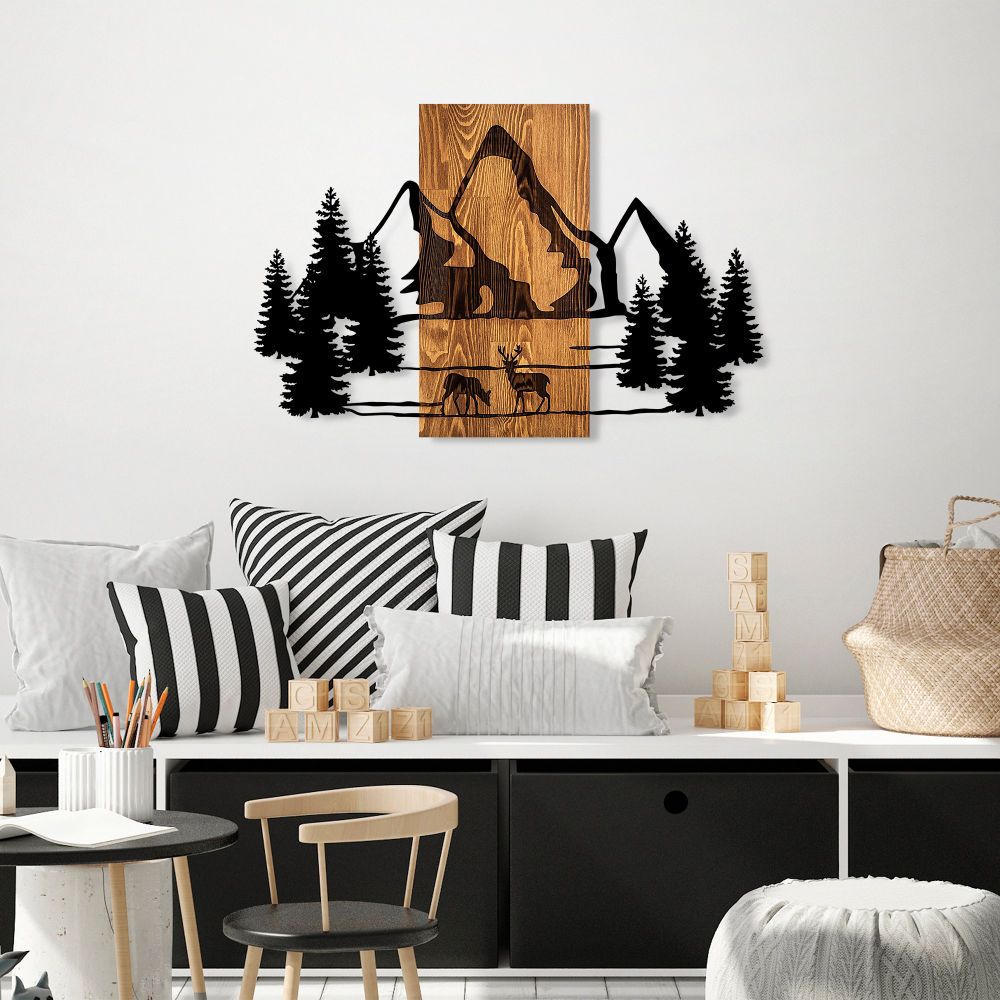 Dekorativni Zidni Ukras Natural Habitat Walnut Black slika 2