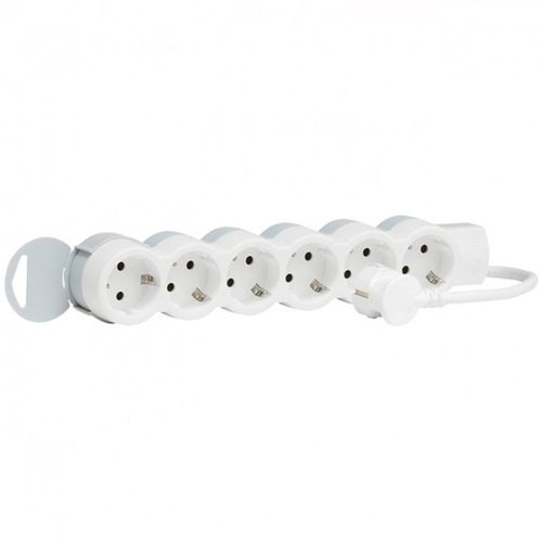 Legrand produžni kabl Power Strip - Multi-outlet extension - White/Grey - 6x2P+E - 1.5 m cord slika 1