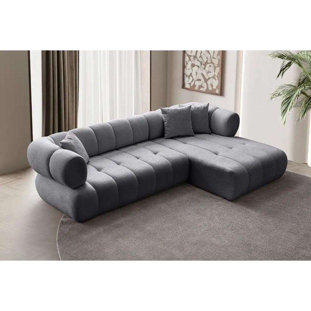 Ugaona Sofa Petra Desna - Tamno Siva slika 3