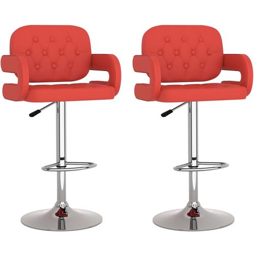 Barski stolci od umjetne kože 2 kom crveni slika 16