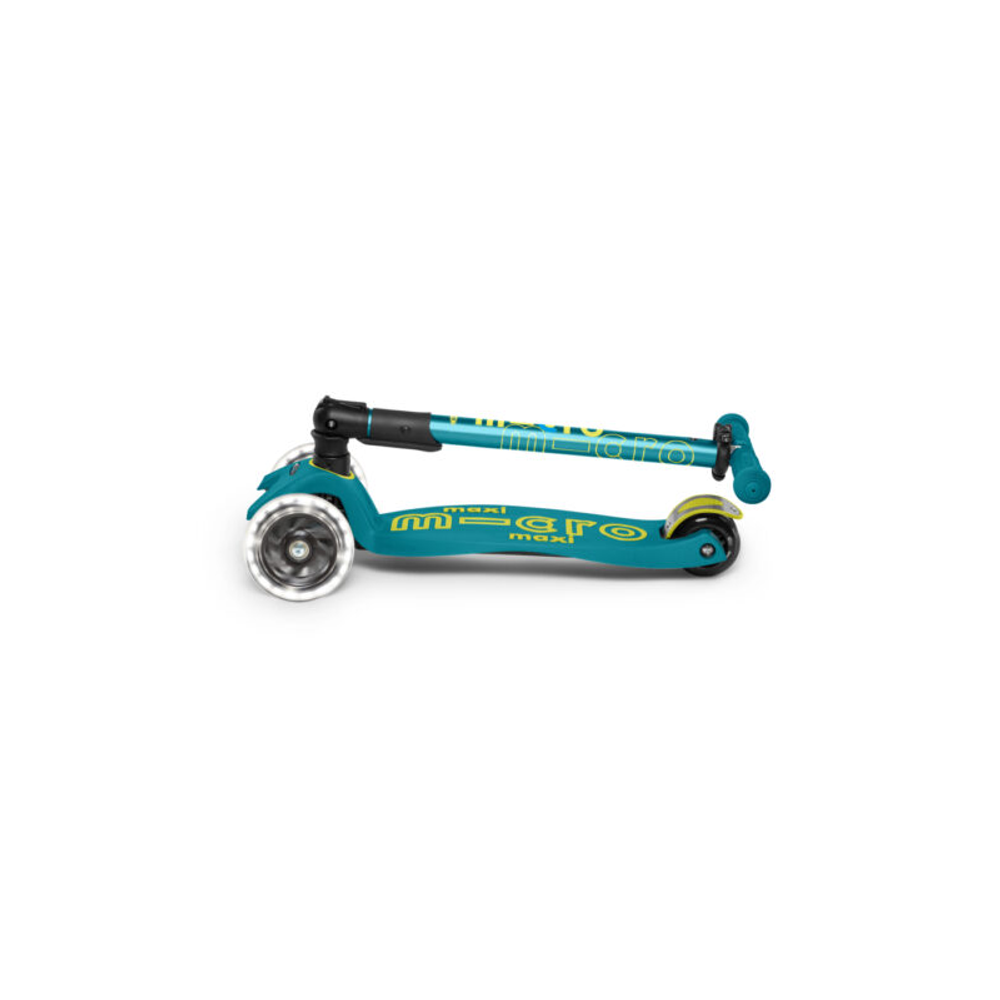 Micro Romobil Maxi Deluxe Sklopivi LED, Petrol Zelena slika 4