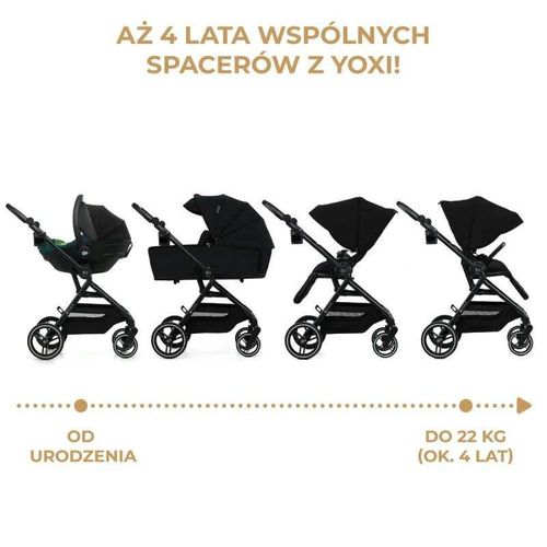 Kinderkraft Kolica Yoxi 2u1 Pure Black slika 4