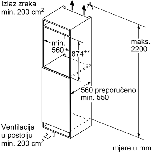 Bosch ugradbeni zamrzivač GIV21AFE0 slika 6