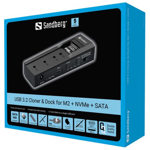 USB Docking Sandberg M2 + NVMe + SATA 136-49 slika 7