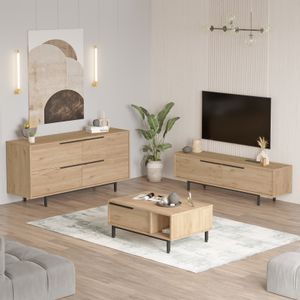 ON20-S Oak Living Room Furniture Set