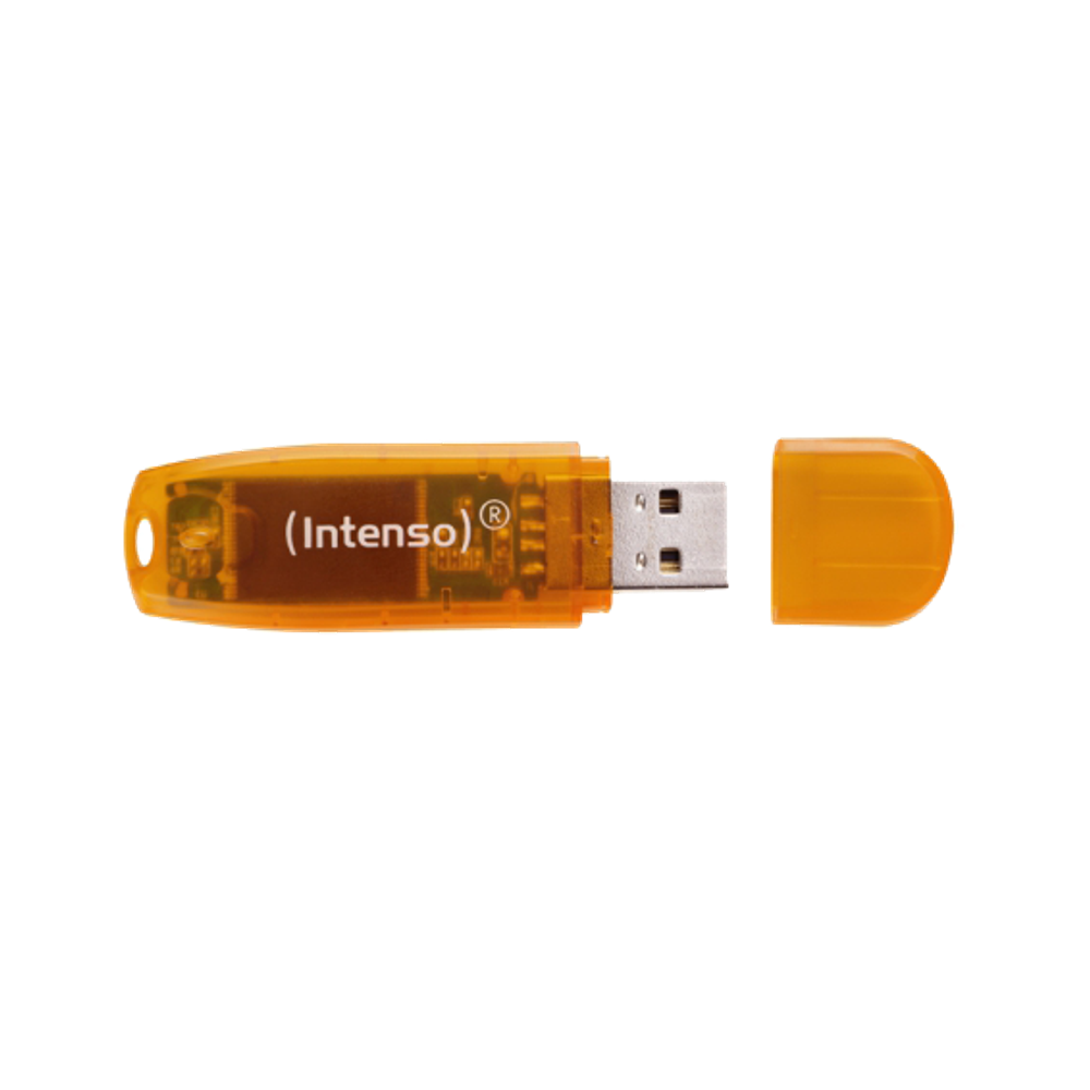 (Intenso) USB Flash drive 64GB Hi-Speed USB 2.0, Rainbow Line, ORANGE - USB2.0-64GB/Rainbow slika 2
