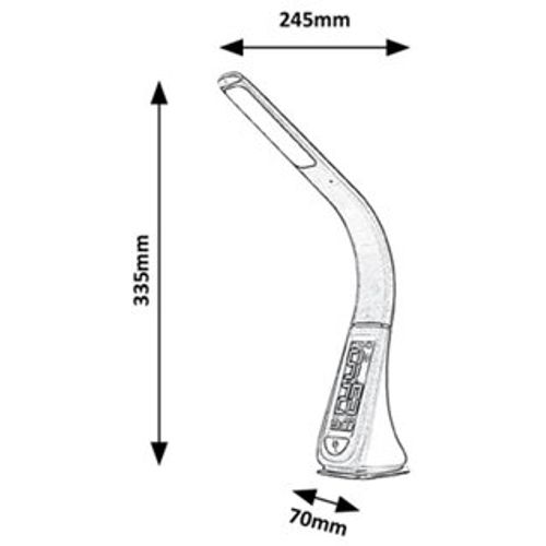 Rabalux Lionel,stona lampa., LED 5W, crna slika 3