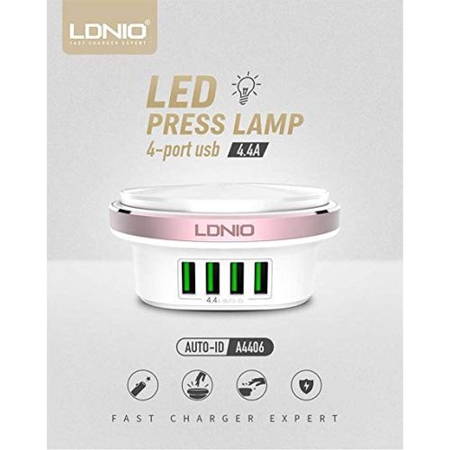 LDNIO 4 Ports USB Charger 5V/4.4A/22W A4406, bijela slika 1