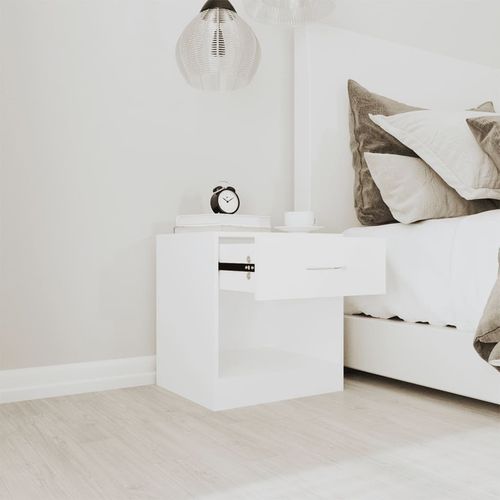 242547 Nightstand 2 pcs with Drawer White slika 31